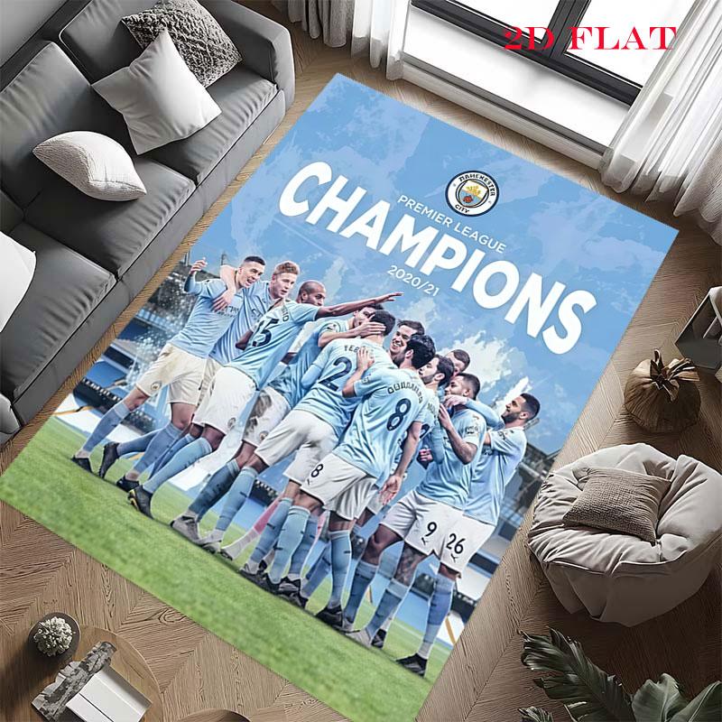 Royal MCFC Crown Carpet Rug for Living Room Bedroom Home Sofa Decoration,Kids play Nonslip Floor Mat
