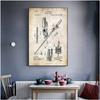 Vintage Fishing Patent Canvas Poster Fishing Tackle Equipment Painting Prints Angling Design Picture Retro Wall Art Decoration