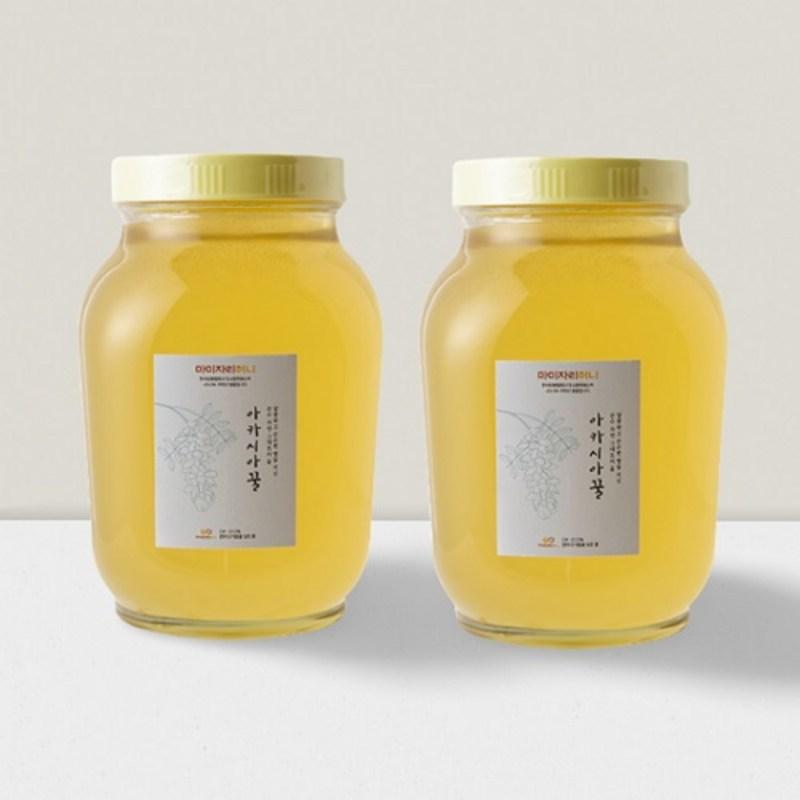 Jiri Mountain Natural Honey 100% Mamijari Honey Domestic Acacia Honey 2.4kg 1+1, Acacia Honey 2 Bottles + Balls..., 2 Units
