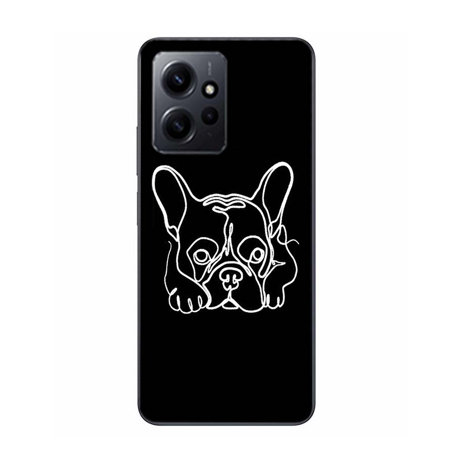 French Bulldog Black White Phone Case For Redmi Note 13 5G 14 Pro Plus Redmi 12 12C 13C 14C 10 10A 10C 9 9C 9T 9A 8 8A K70 Pro T