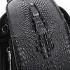 Genuine Leather Men's Chest Bag Korean Version Casual Top Layer Cowhide Crocodile Pattern Men's Crossbody Bag