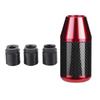 Shift Knob Car Shift Knob Head Shift Knob Universal Carbon Fiber Auto Wave Stick Replacement Accessory Iron Head, (Red)