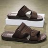 Summer Men's Sandals Leisure Beach Shoes Male Holiday Slippers Outdoor Retro Comfortable Casual Sandals Leather Men Slippers