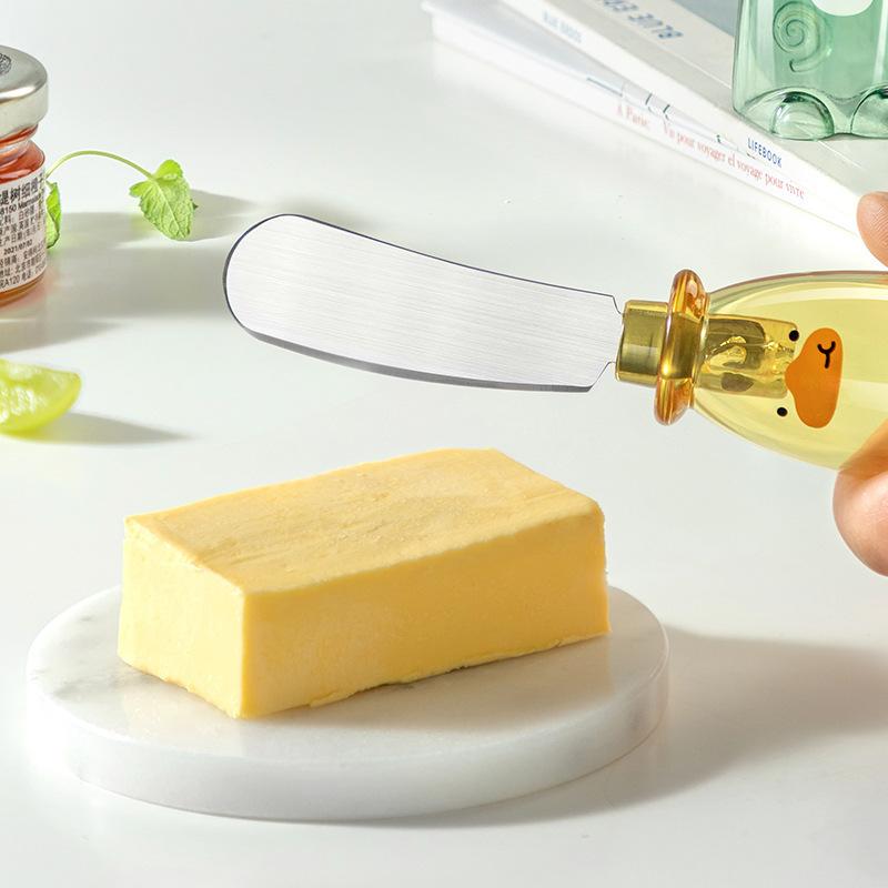 Cute Stainless Steel Butter Knife, Butter Knife, Cheese Dessert Spreading Knife, Jam Spreading Knife, Stand Up Small Spatula