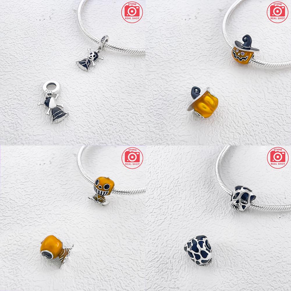 Original Copper Black Magic Hat Skull Head Pumpkin Charms Pendant Beads Fit Bracelet Women Jewelry Diy Gift Accessory