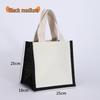 Sac fourre-tout en toile de jute: Sac de courses en jute peint à la main DIY, Lin polyvalent graffiti