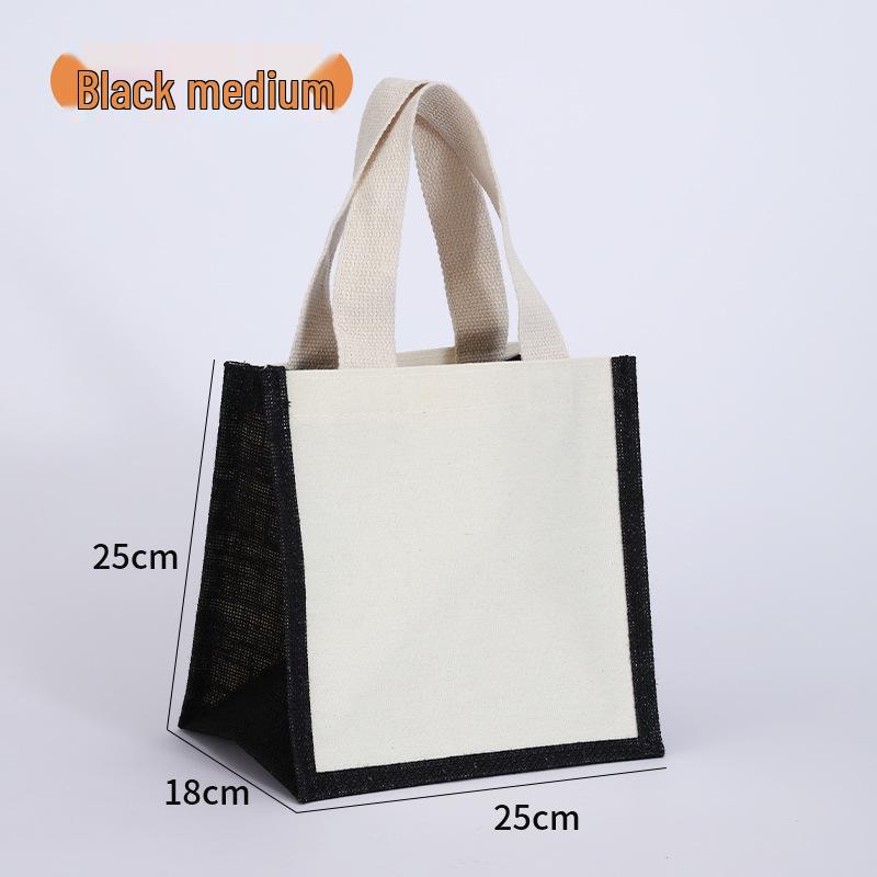 Sac fourre-tout en toile de jute: Sac de courses en jute peint à la main DIY, Lin polyvalent graffiti