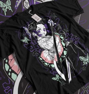 Shinobu Kocho T-Shirt Demon Slayer Kimetsu No Yaiba Design Anime Tee All Size