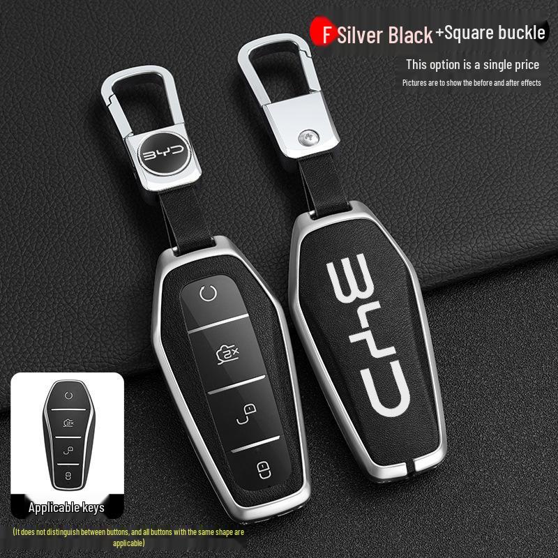 BYD Han Key Case for Qin Pro, Song Max, New Energy, Tang, Song Plus - Metal Shell Car Bag Buckle.