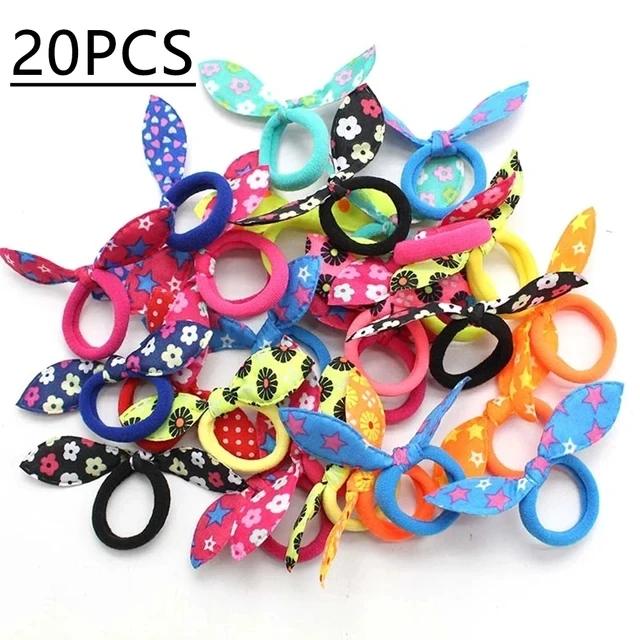 

20/30/50 шт. Эластичные резинки для волос для девочек, Разноцветные нейлоновые резинки, Детские резинки для волос, Держатель для хвостика, Детские аксессуары для волос