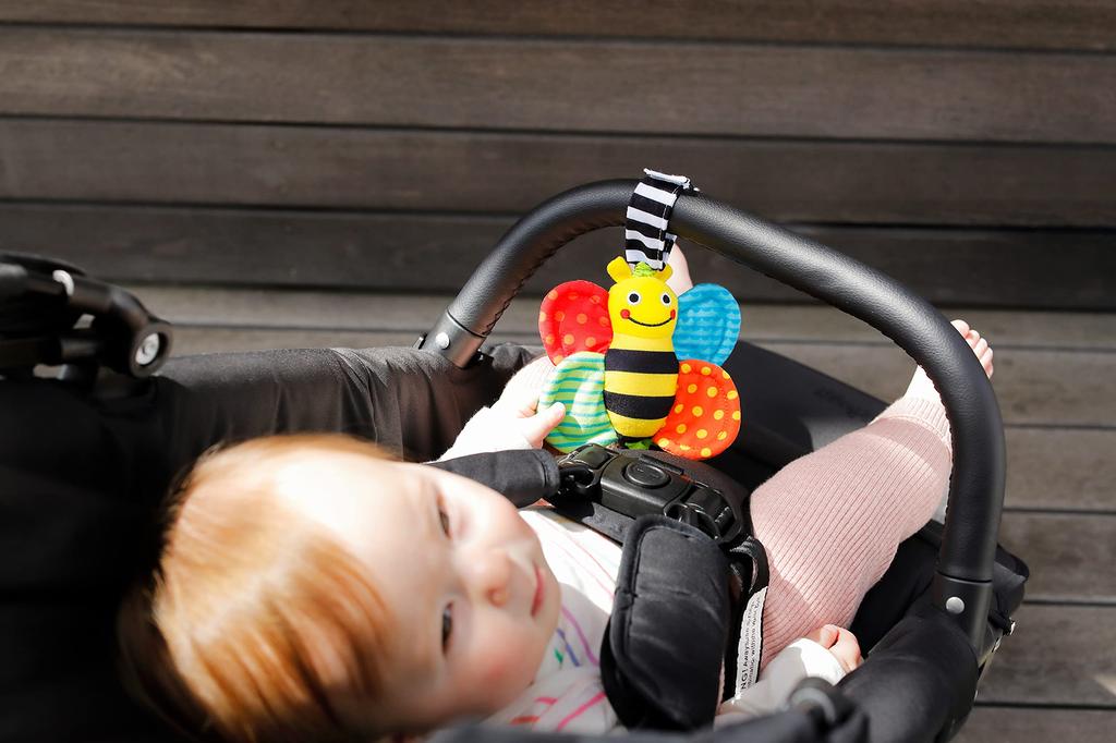 SASSY Bee Stroller Toy with Vibrating Baby Toy Strap, (TYSA80772)
