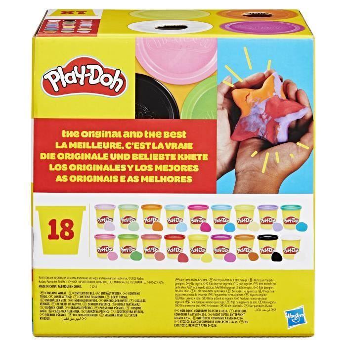 Play-Doh Balení 18 kelímků představivost, kreativní modelovací hmota pro děti, od 2 let