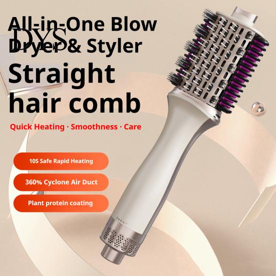 Hair Styler Brush 3-In-1 Blow Dryer Brush, Frizz Control Blowout Fast Volumizing Hot Air Drying Styling Portable for Women