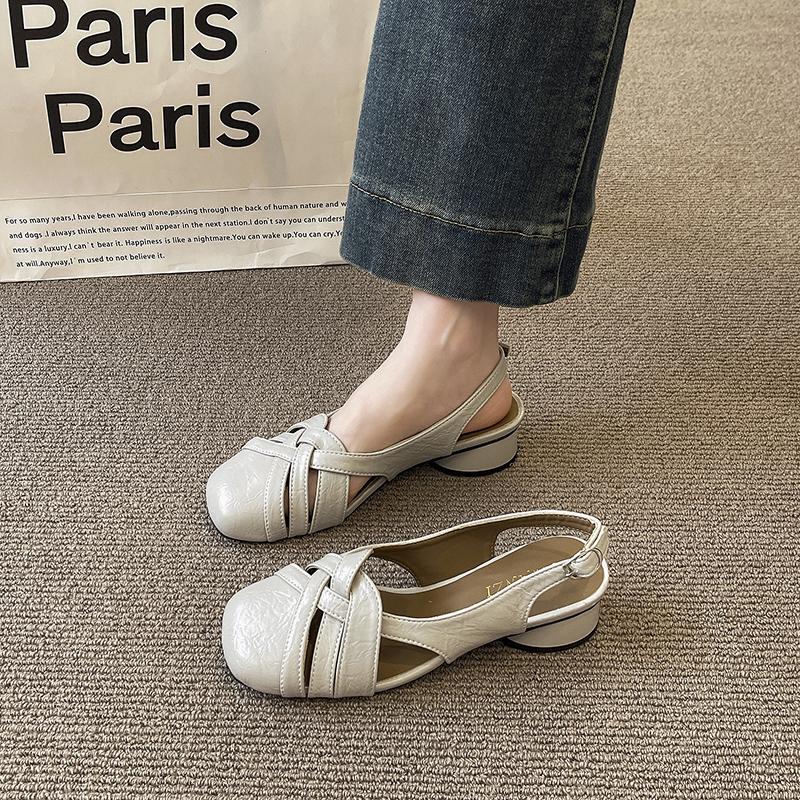 Fashion Mary Jane Women's Shoes Spring Autumn Outdoor Wear Thick Bottom Anti-slip Chunky Heel Single Shoes Fashionable All-Match