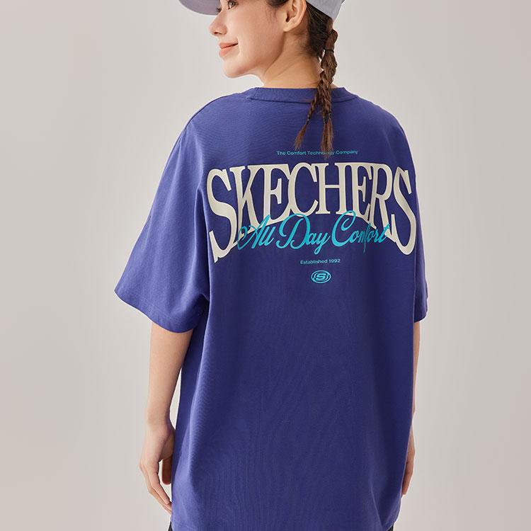 Skechers Sports Life Collection T Shirt Unisex Captain Purple L225U118-013D