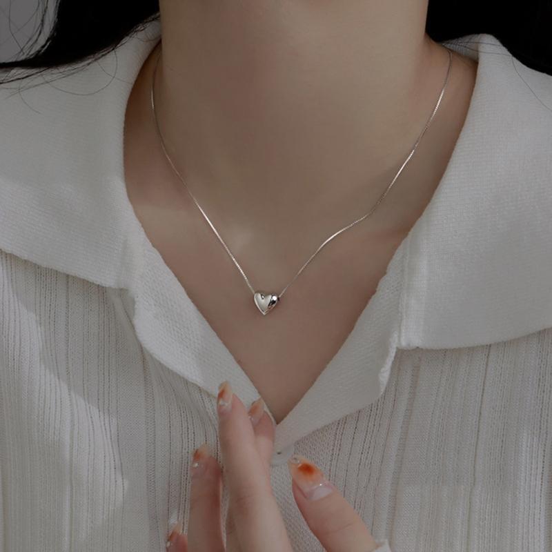 Delicate Heart Pendant Necklace Jewelry Fashion Forward Heart Choker Pendant Necklace Clavicular Chain for Gatherings