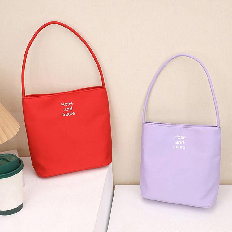 Nylon Letter Bag For Women With Zipper Closure For Daily Use