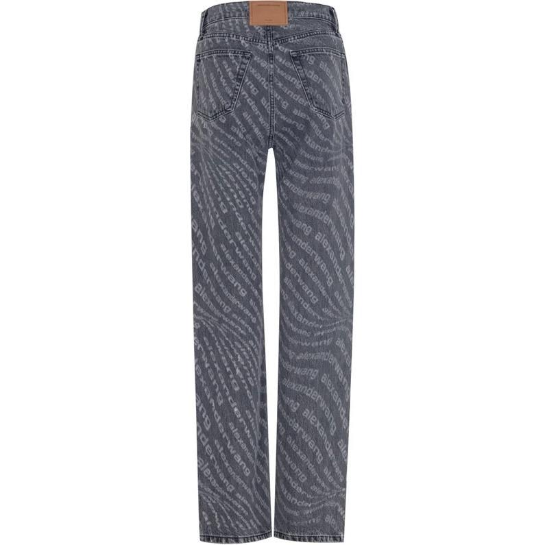 Alexander Wang Ez Logo Newsprint Mid Rise Jeans Women's 4DC2244342-057
