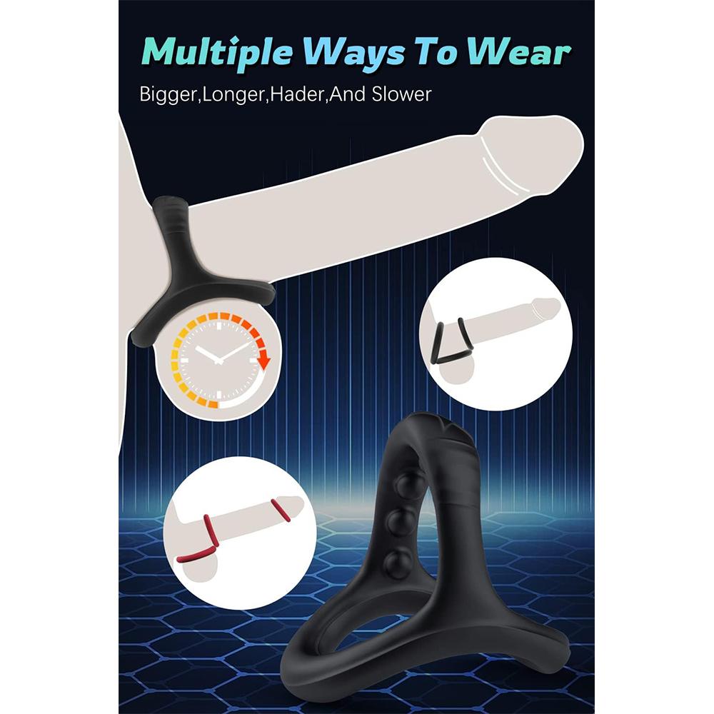 Silicone Penis/Cock Rings Set 7 Sizes - Stretchy Durable Erection Enhancing, Strong Hold for Men & Couples Sex Toys