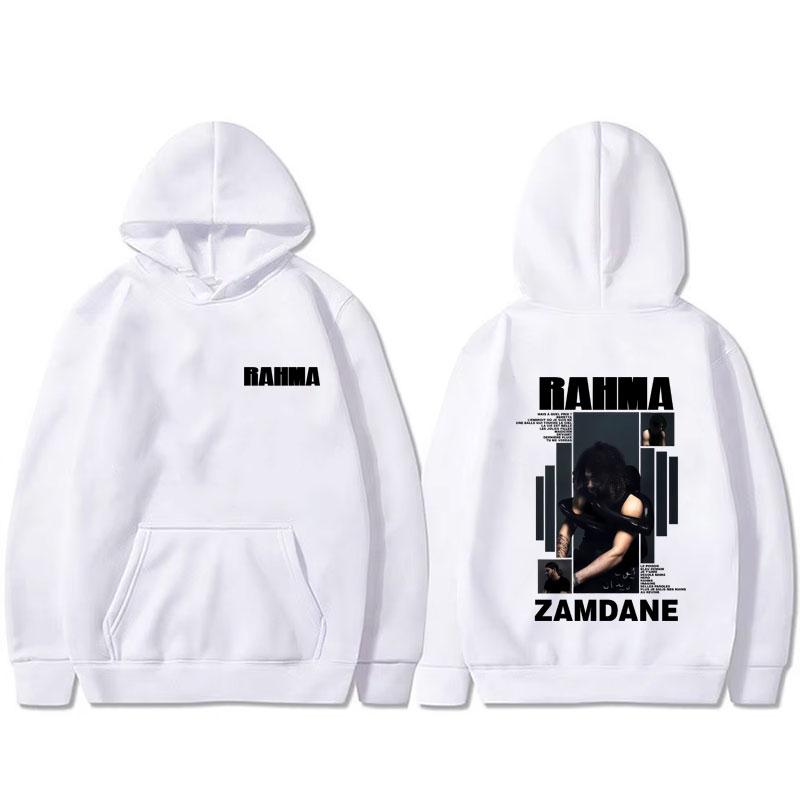 Rapper Zamdane RAHMA Album Hoodie Männlich Vintage Übergroßer Pullover Hoodies Männer Frauen Hip Hop Mode Popmusik Kapuzensweatshirt