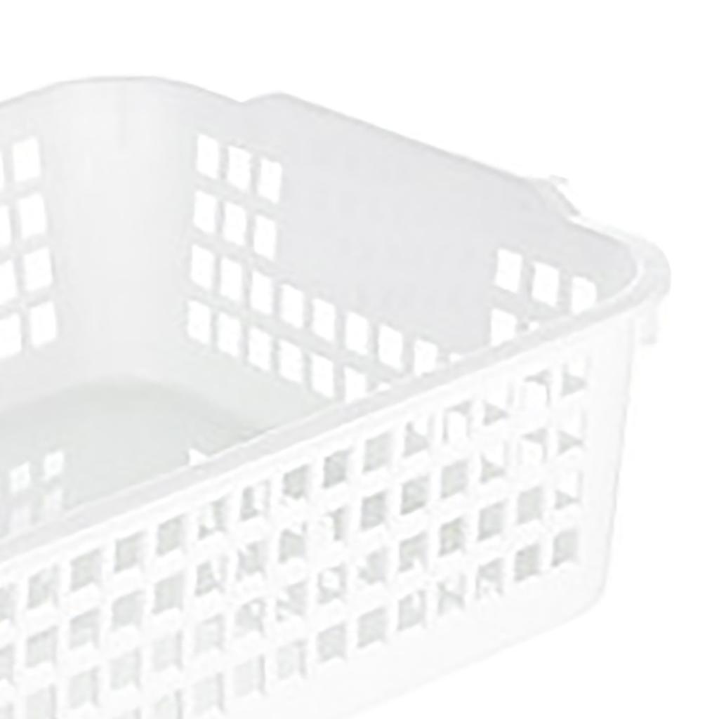 Desktop Storage Basket Space Saving Handle Rectangular Stackable Hollow Storage Basket Bin for