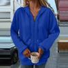 Women's Loose Hooded Sweatshirt Zipper Cardigan Jacket