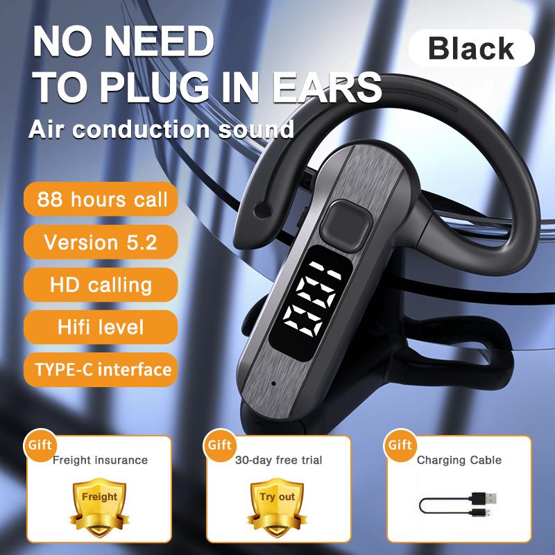Sport Bluetooth 5.2 Headphones Bone Conduction Wireless Headset Running Noise Reduction with Mic
