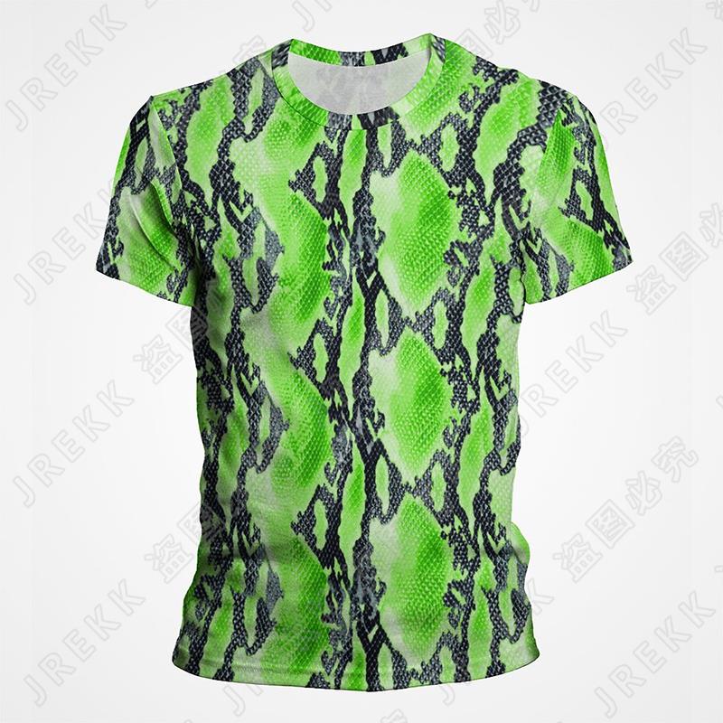 Summer 3D T-shirt Snake Skin Textures T Shirt Men Women Horror Snake Pattern Print Tshirt Goth Fashion Streetwear Tee Clothes