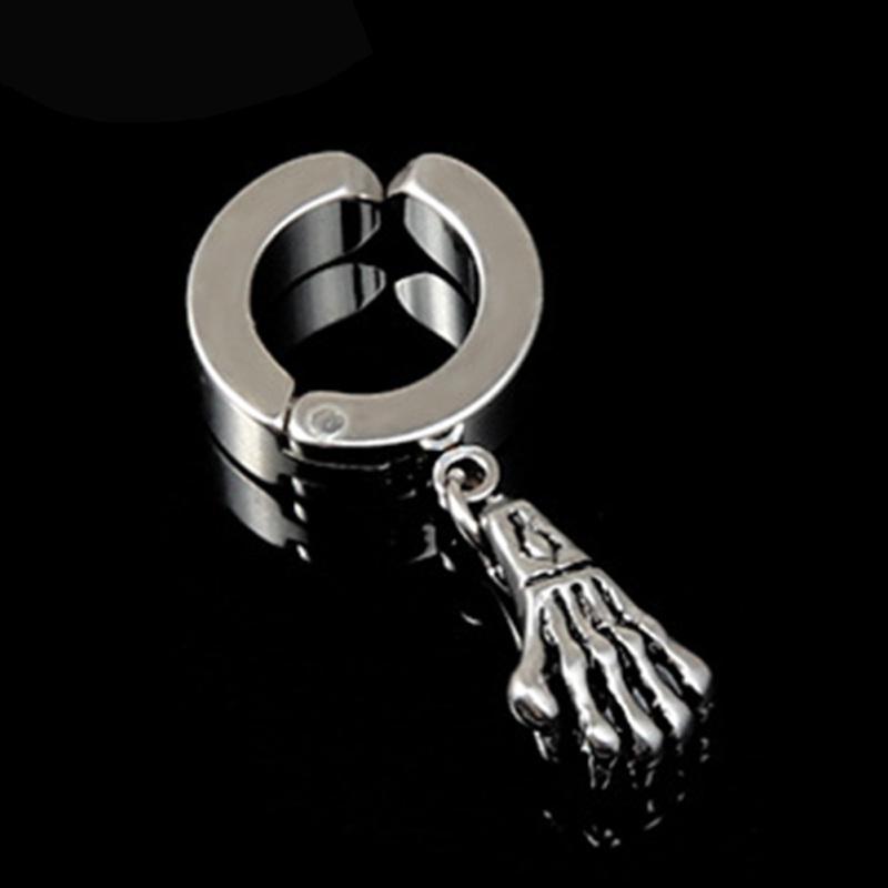 RUI RUI YU Fashion Rockový hypoalergénny doplnok do uší z titánovej ocele v tvare kríža