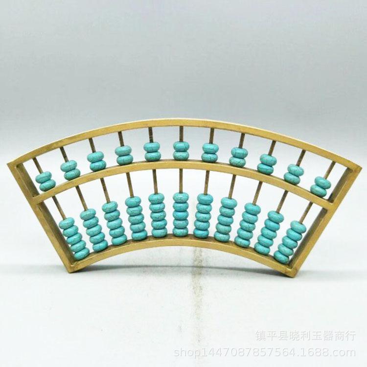 

Wholesale Copperware Brass Ornaments Brassware Guangjin Fan-Shaped Ruler Decorative Metal Crafts