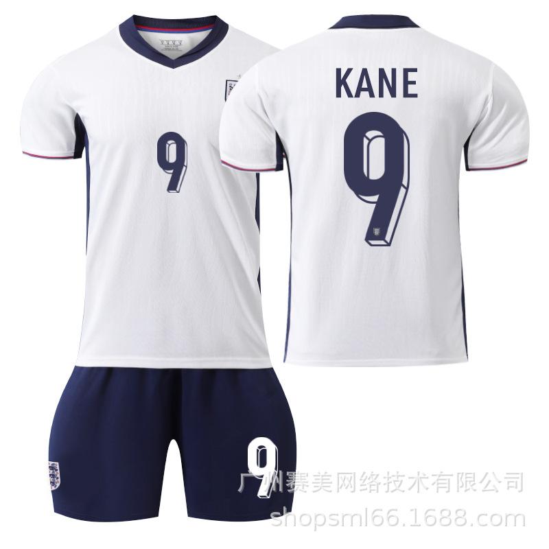 European Cup England Home Number: Kane 1 Bellingham 11 Foden Rice Short-sleeved Jersey Set