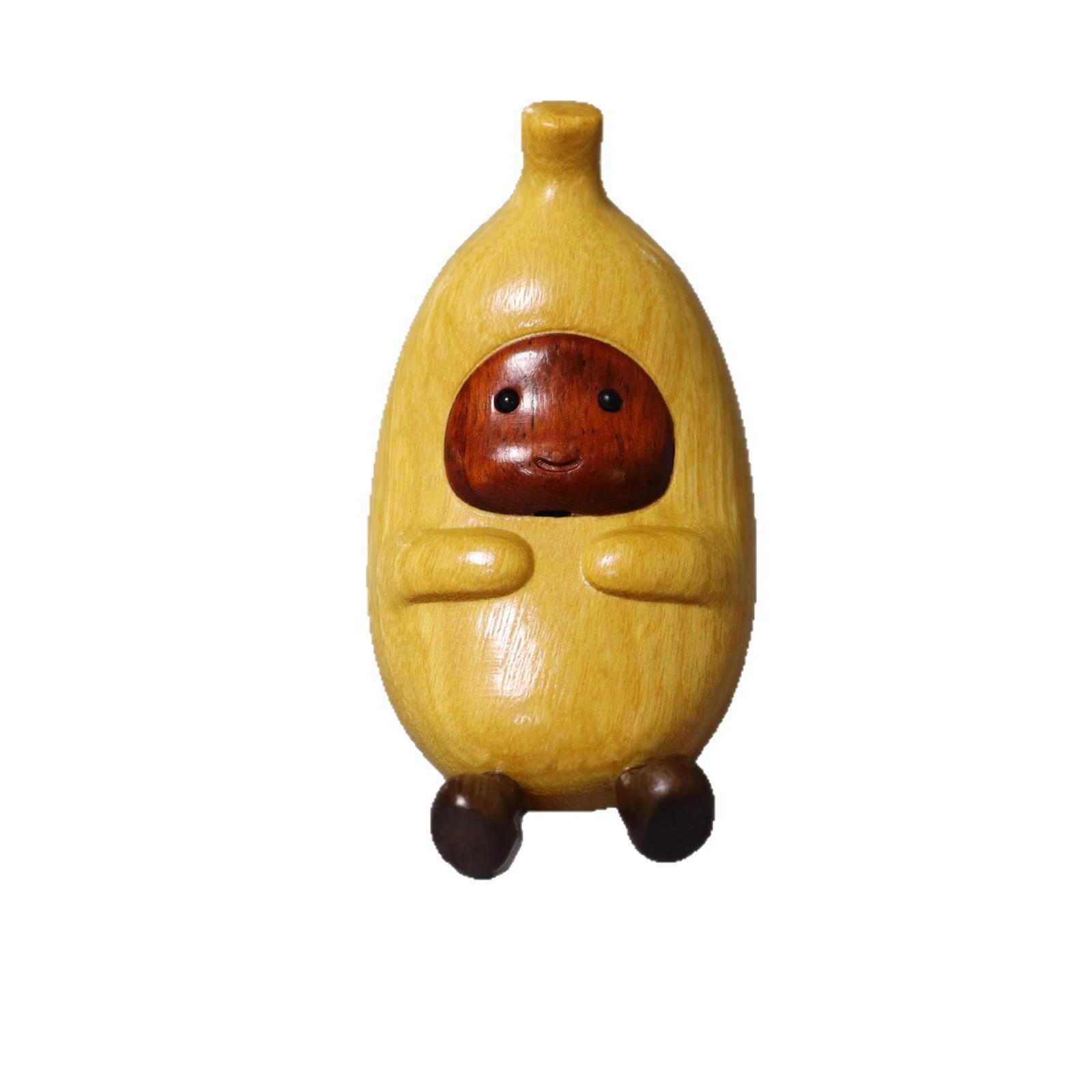 

Creative Wood-carved Banana Figurine - Natural Wood Texture, Lighting Up The Fun Corners Of Life One Size