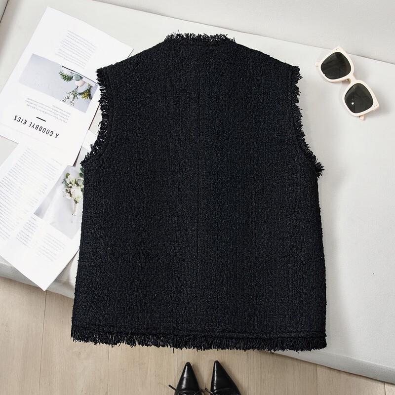 Women's V-Neck Color-Block Single-Breasted Vest Top