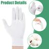 60 white pure cotton gloves, suitable for drying hands while sleeping, washable high-quality cotton gloves (XL)