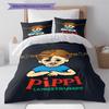 Pippi Longstocking Pattern Bedding,Quilt Set Quilt Cover Pillowcase Home Birthday Gift (1 * Duvet Cover + 2 * Pillowcase, Without Core)