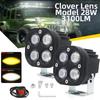 40W LED Work Light Bar Clover Lens Spot Beam Off Road Driving Lamp White Yellow Fog Lamp Headlight Car Accessories 12-80V