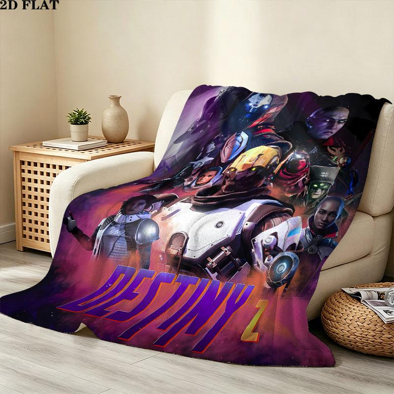 1PC Destiny Patterned Flannel Blanket Suitable For All Seasons For Home Decor Warmth And Comfort Gifts Holiday Present