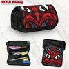 1pc Tribal Totem Design Double Layer Flip Pencil Case-Multi Layer Flip Cover Design, Storage Bag, Zipper Closure, Suitable for Schools, Offices, And T