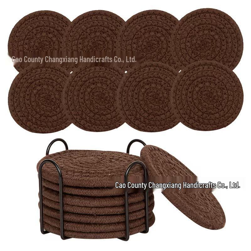 Nordic Cotton Rope Woven Placemat: Round Heat-Resistant Insulation Pad for Kitchen or Dining Table