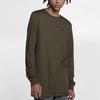 Nike Solid Color Logo Long Sleeve T-Shirt Men Tops Military-Green 925441-325