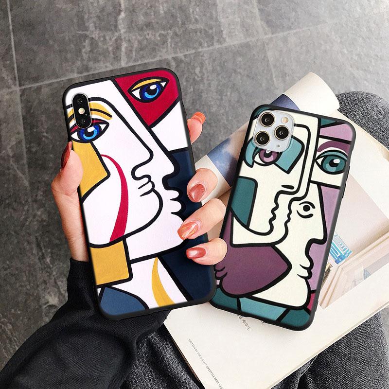 Picasso Abstract Art Painting Phone Case For Iphone 11 12 13 14 Pro Xs Max Mini 8 7 6 6s Plus X Se 3 2022 2020 Xr Silicone Cover