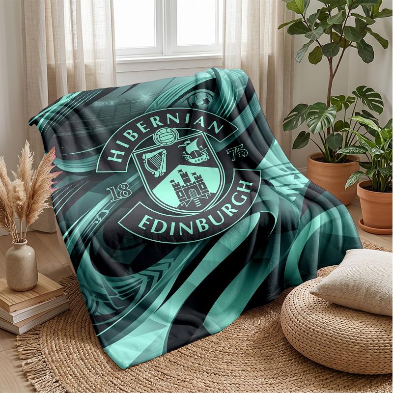 Hibernian FC Soft Flannel Fleece Blanket Lightweight Cozy Warm Throw Blanket For Sofa Bed Home Decor
