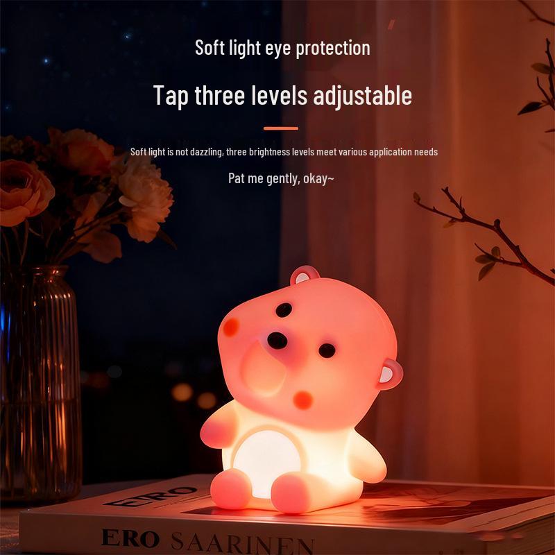 USB Rechargeable Silicone Night Light: Bedside Lamp & Sleep Aid for Babies