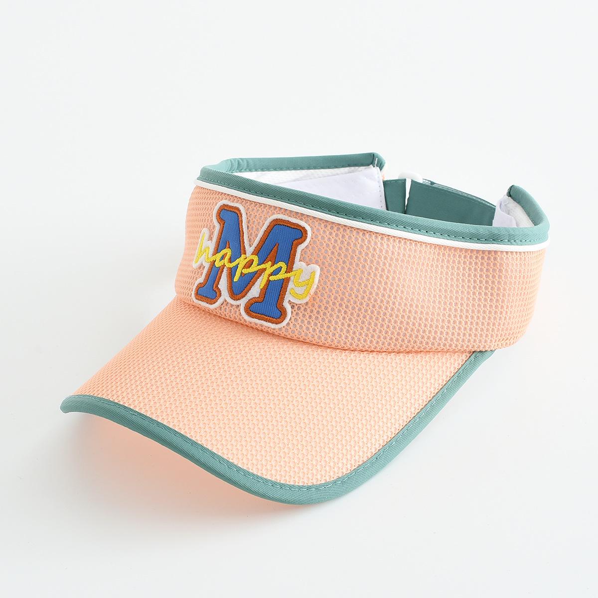 Цветная буквенная шляпа от солнца: Легкая, дышащая студенческая кепка и простая уличная панама 54cm