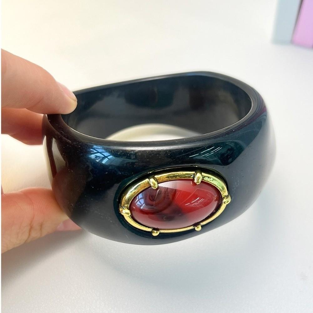 Exaggerated Resin Acrylic Bracelet Irregular Chunky Cuff Geometric Wide Bangle  Women