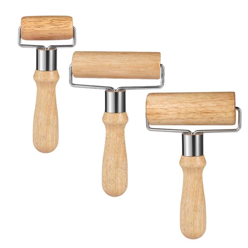 Lightweight Non Stick Wooden Rolling Pin and Pizza Bread Pastry Kitchen Baking Drum Tool, Essential for Home Kitchen Baking