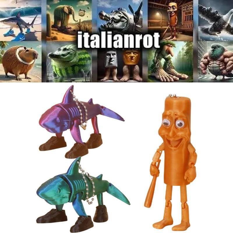 Tung Tung Tungsahur Action Figure Model 3d Printed Plastic Toy Home Decor Gift