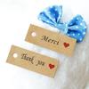 Ornament Enclose 10M Strings Handmade With Love “Merci” Labels Kraft Paper Thank You Hanging Tags