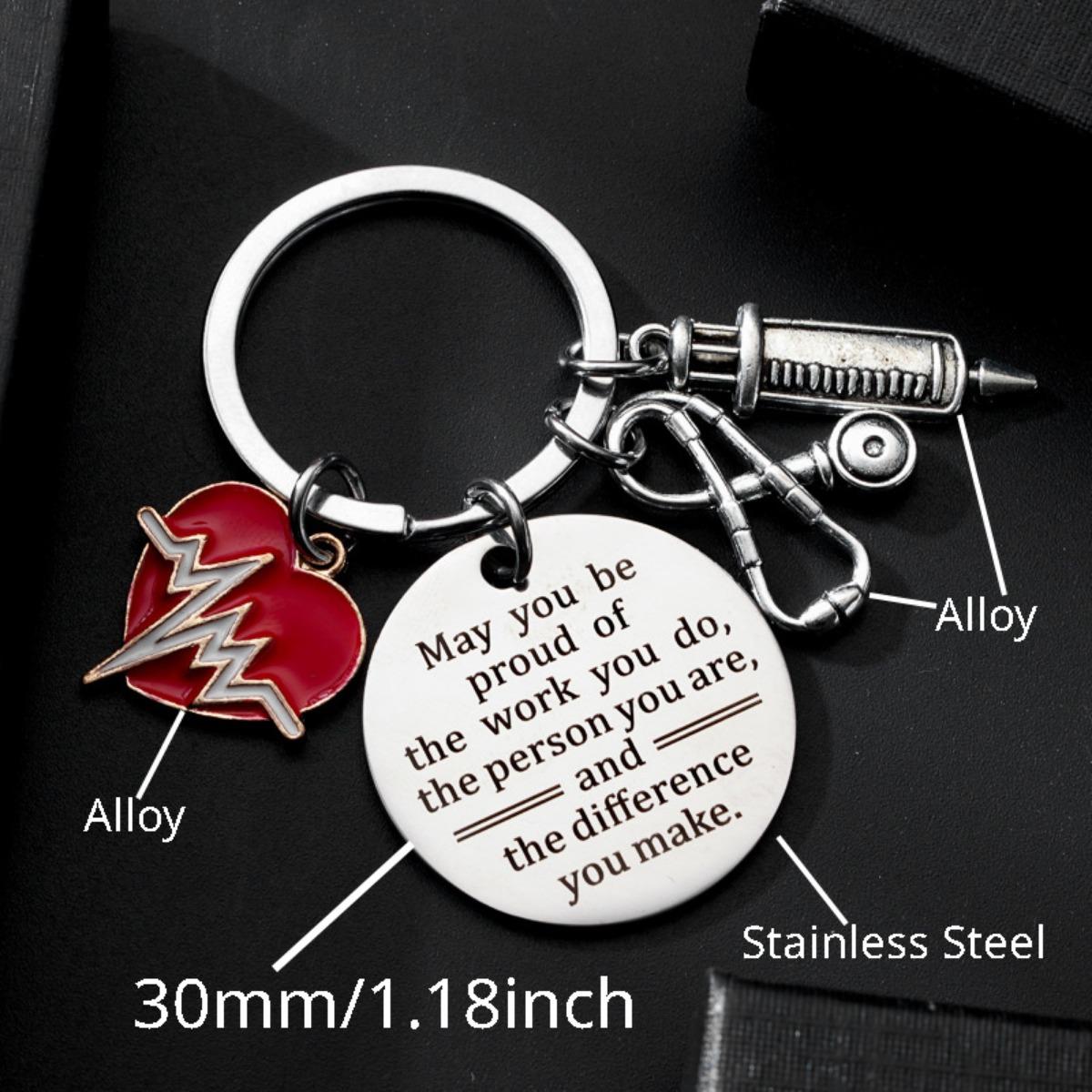 Брелок-стетоскоп из сплава в стиле ретро — уникальный дизайн ЭКГ — фото 5