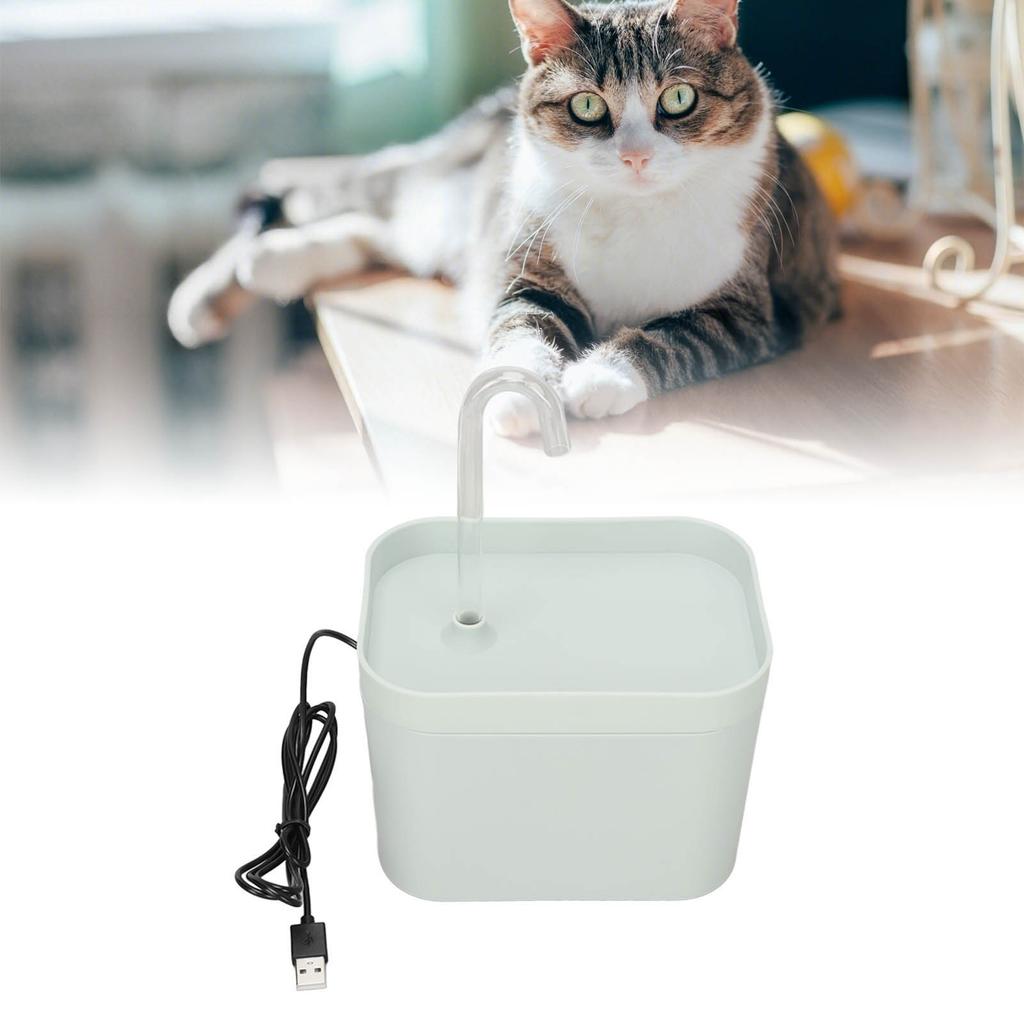 1.5L Cat Water Fountain Automatic Low Noise Pet Drinking Fountain Dispenser for Cat Dog